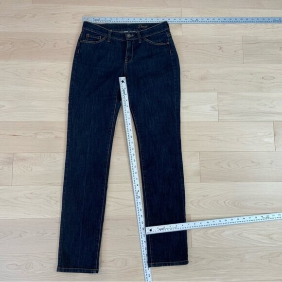 Mango jeans Donna dark blue stretch denim brown stitches straight leg mid rise 8 - Picture 8 of 10